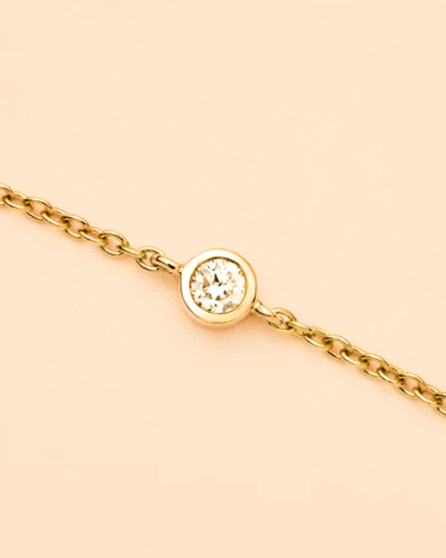 Gold Solitaire Bracelet
