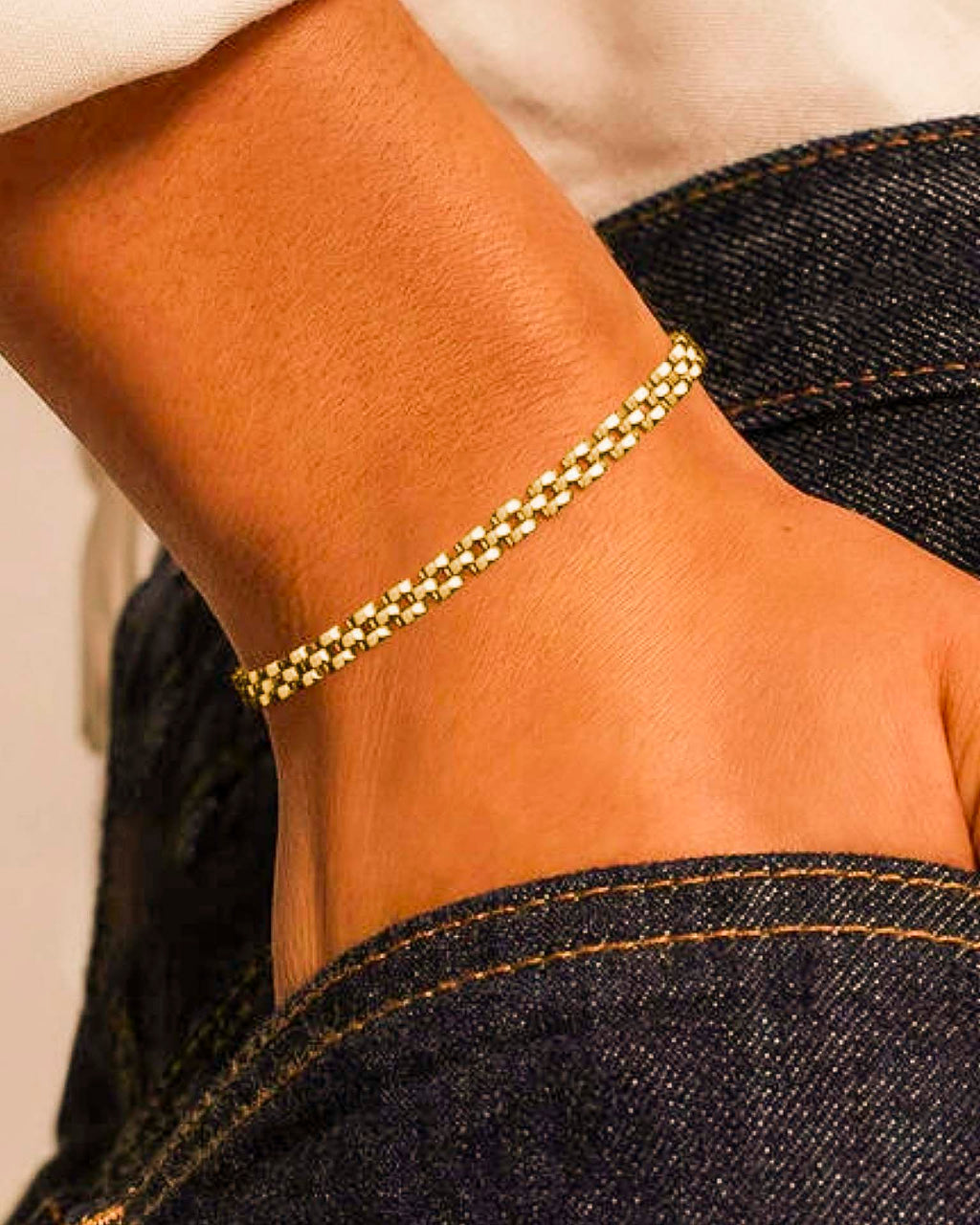 Gold Statement Panther Chain Bracelet