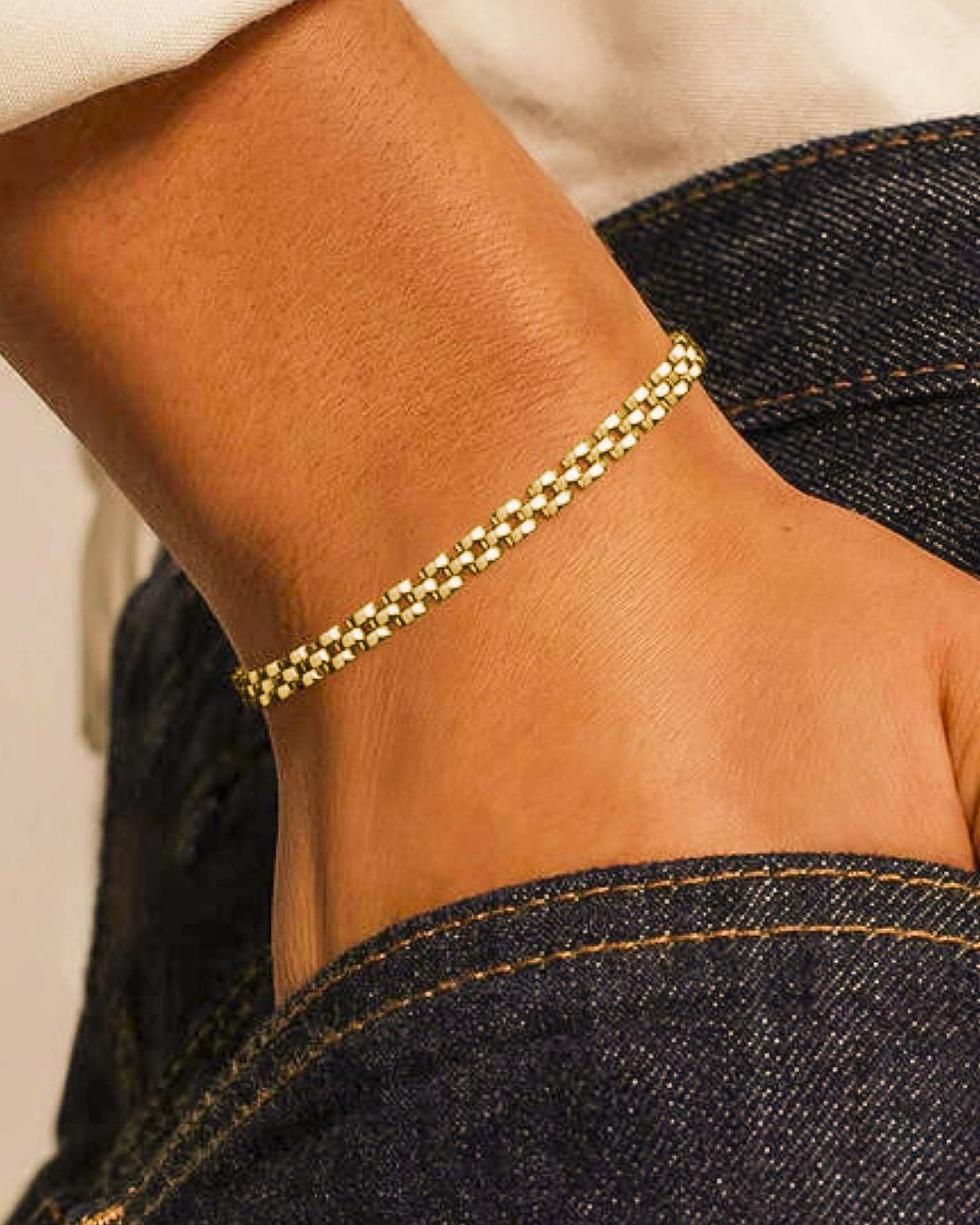 Gold Statement Panther Chain Bracelet