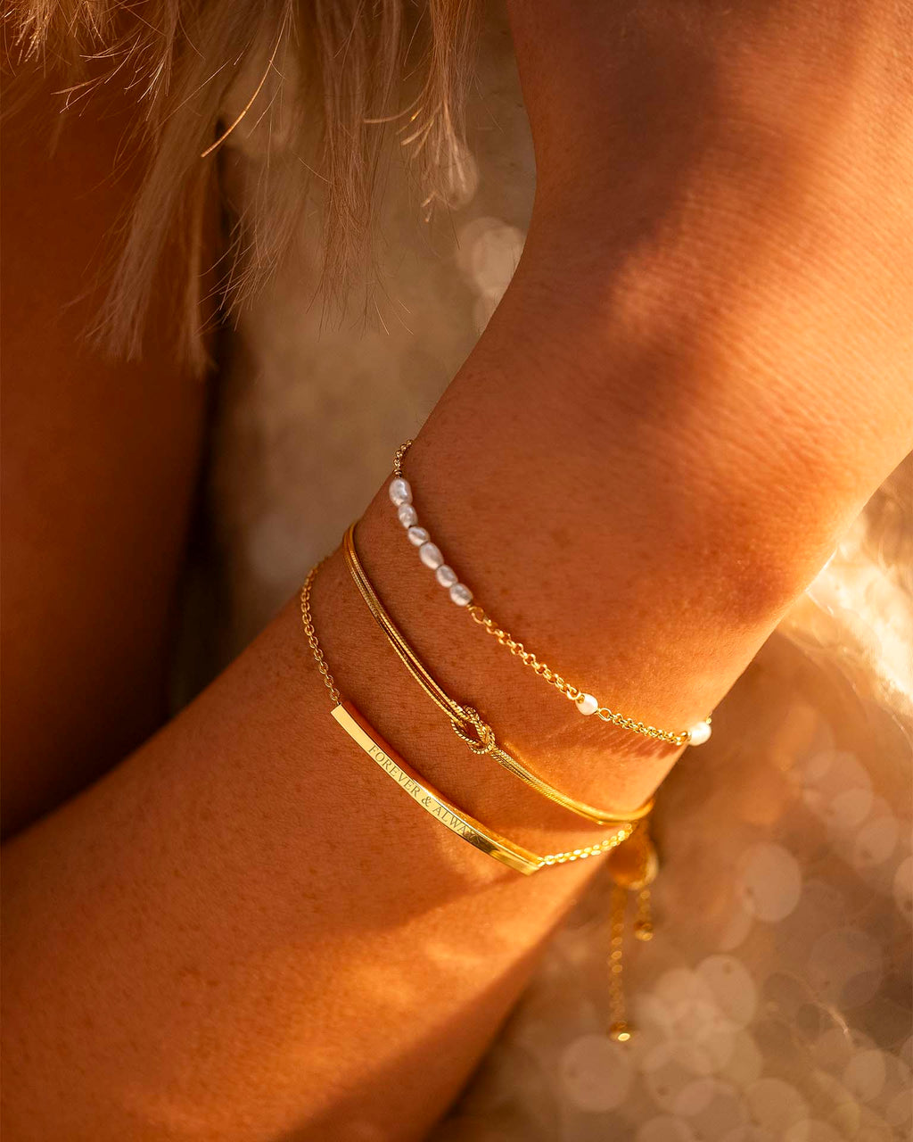 Silver Infinity Knot Personalised Bracelet