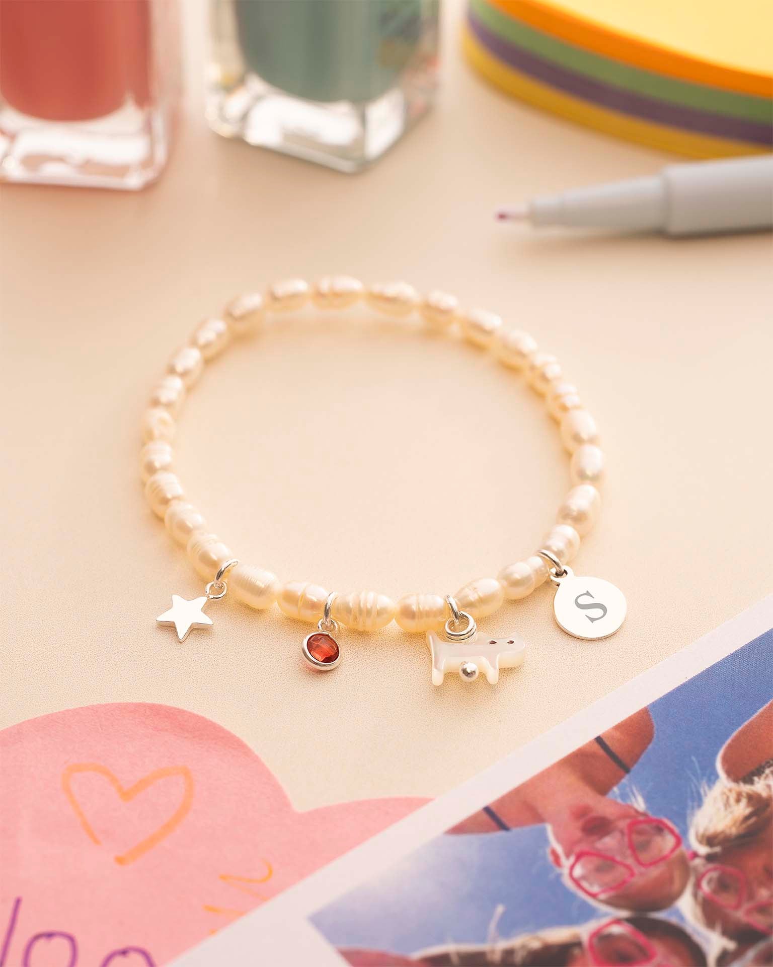 Silver Create Your Own Personalised Kids Bracelet