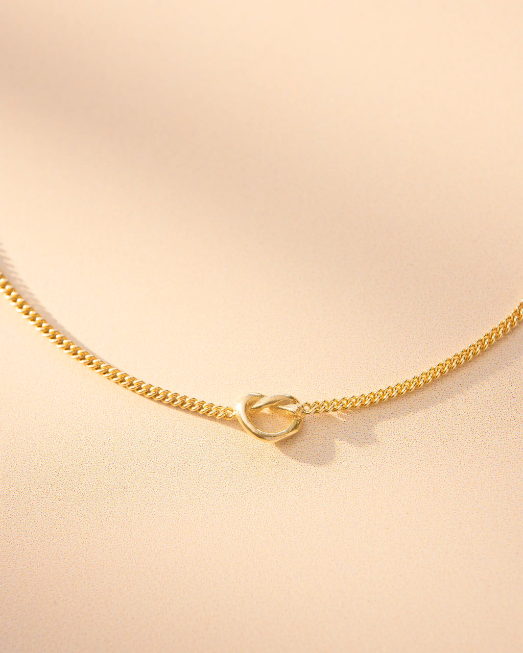 Gold Knot Charm Personalised Bracelet