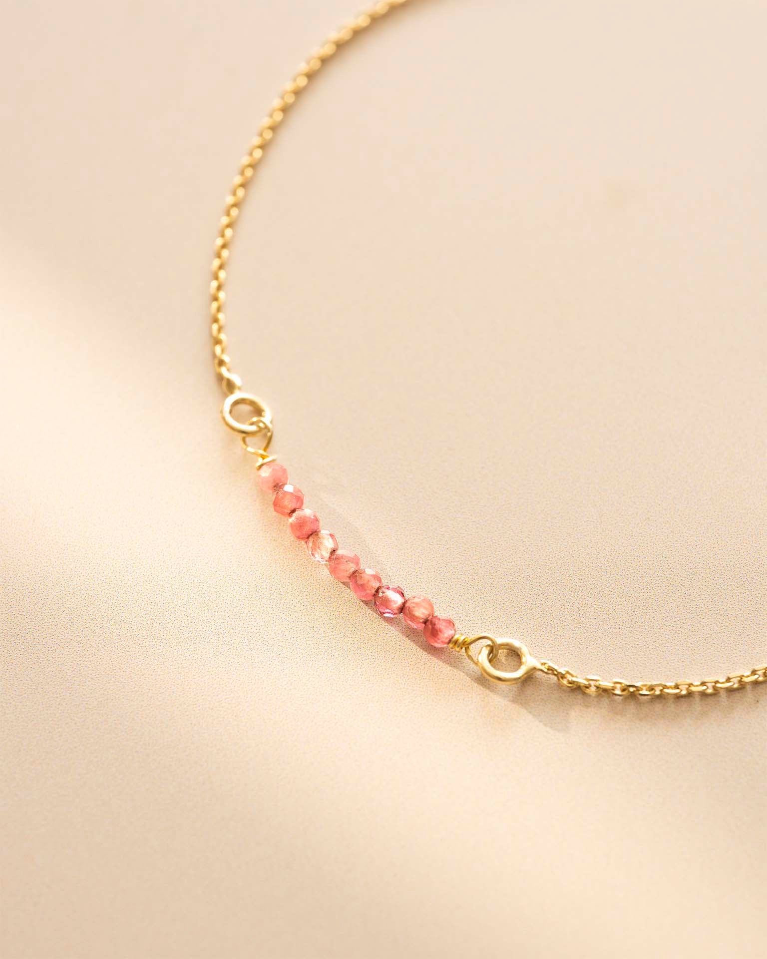 Gold Semi-Precious Birthstone Bar Slider Bracelet