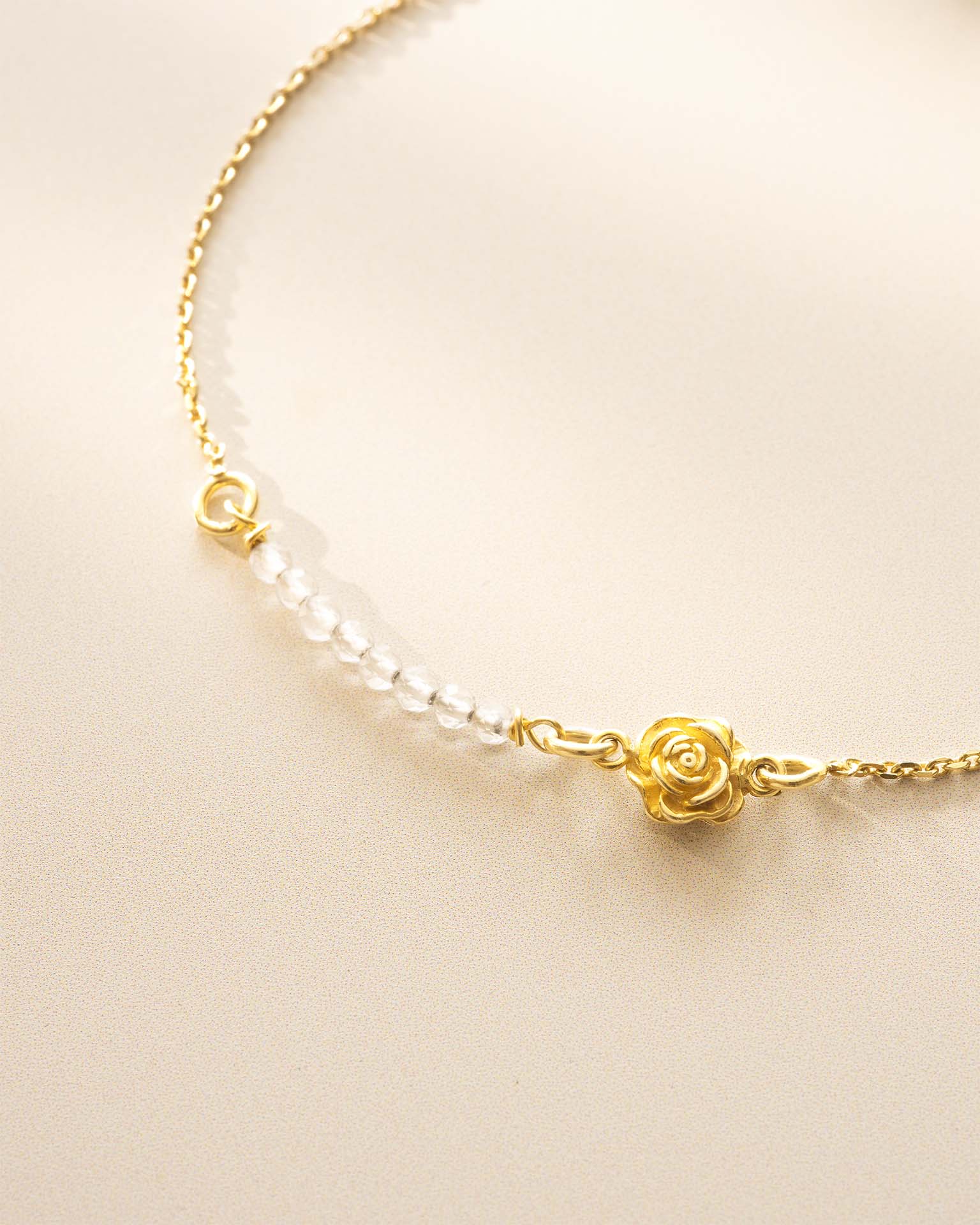Gold Semi-Precious Birthstone Bar Birth Flower Slider Bracelet