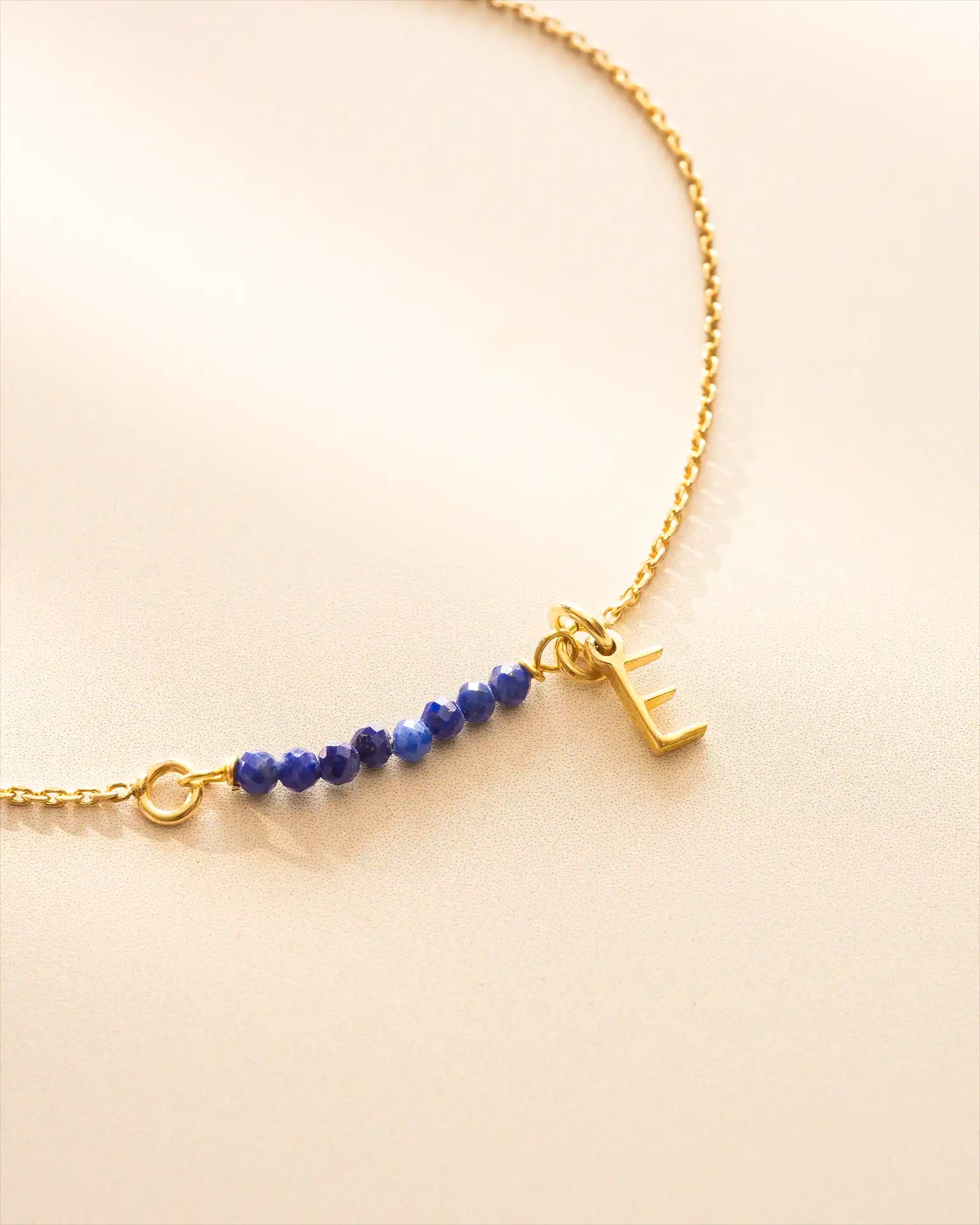 Gold birthstone bar initial and birth flower bracelet