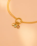 Gold Personalised Birthstone Ring Bracelet