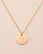 Rose Gold Birth Flower Bouquet Personalised Necklace