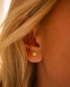 Gold Birth Flower Stud Personalised Earrings