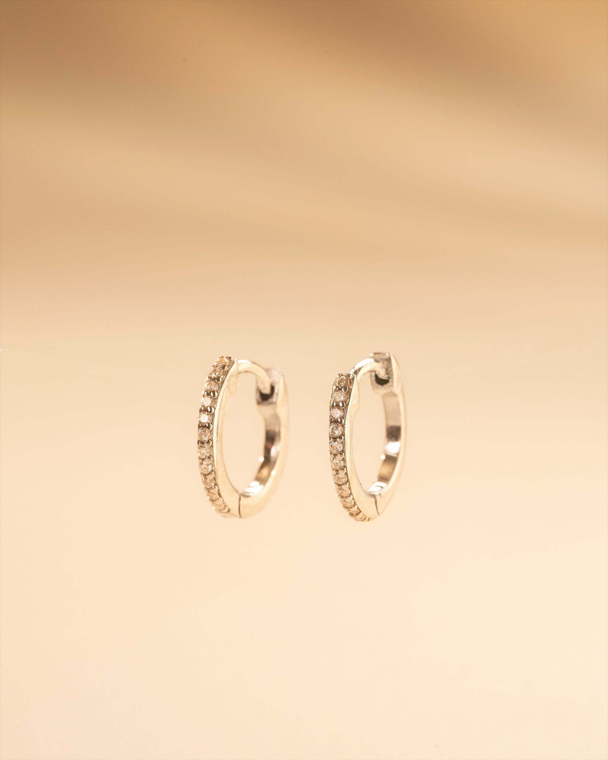 Silver crystal earrings