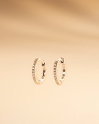 Silver Mini Crystal Huggie Hoop Earrings