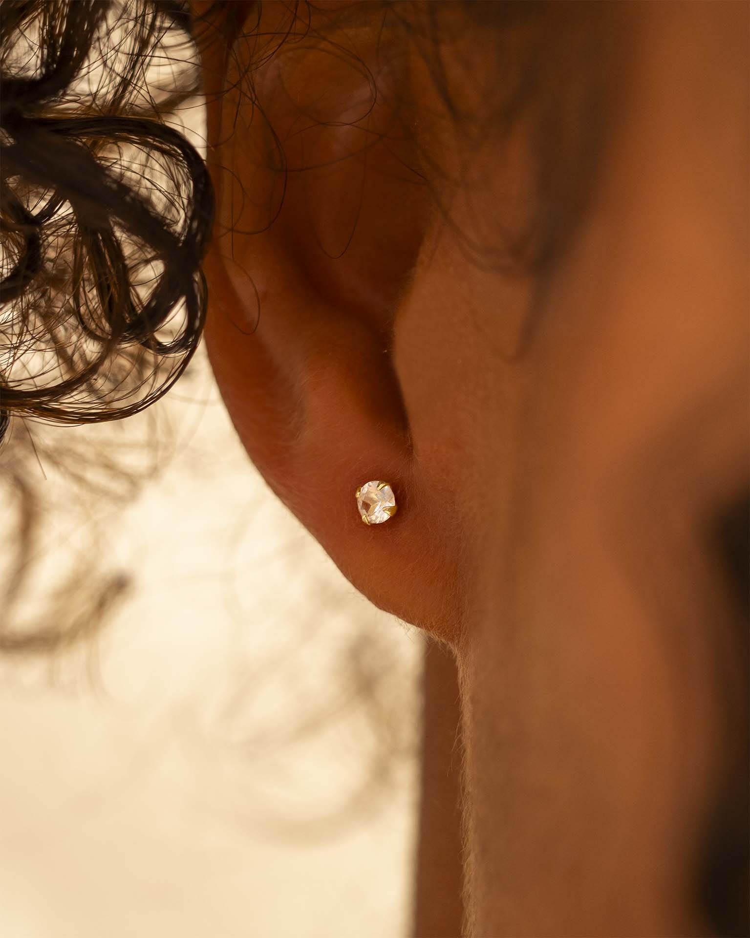 Gold Personalised Birthstone Earrings