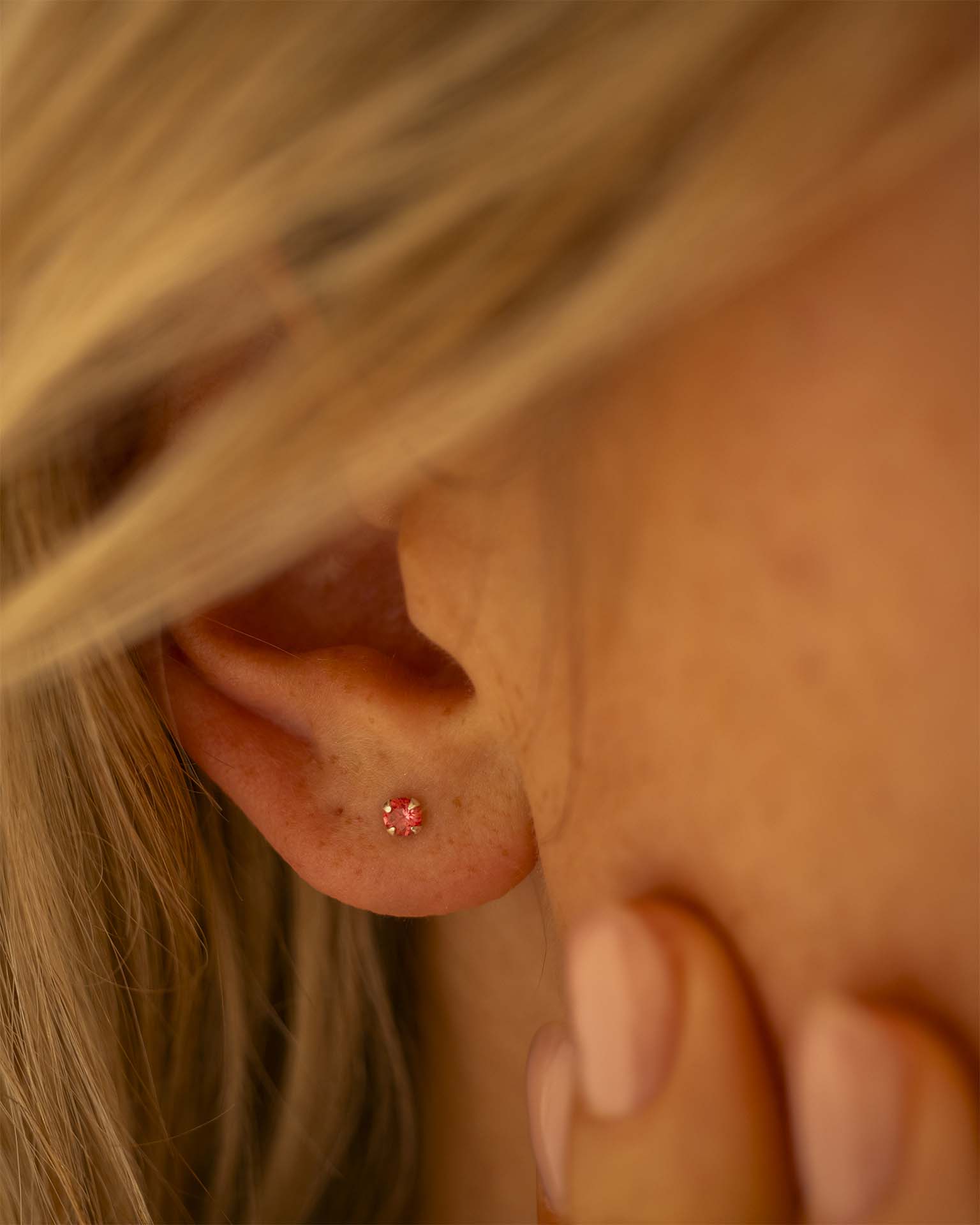 Silver Personalised Birthstone Earrings