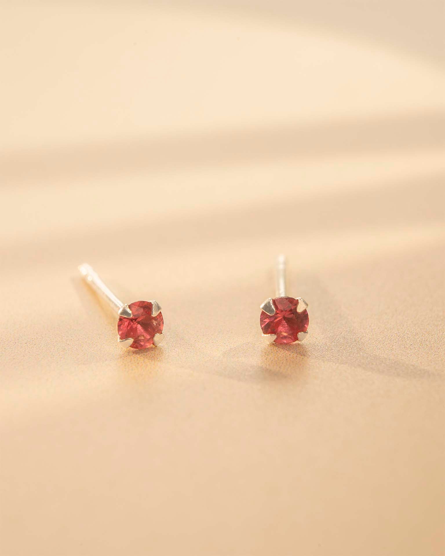 Silver Personalised Birthstone Earrings