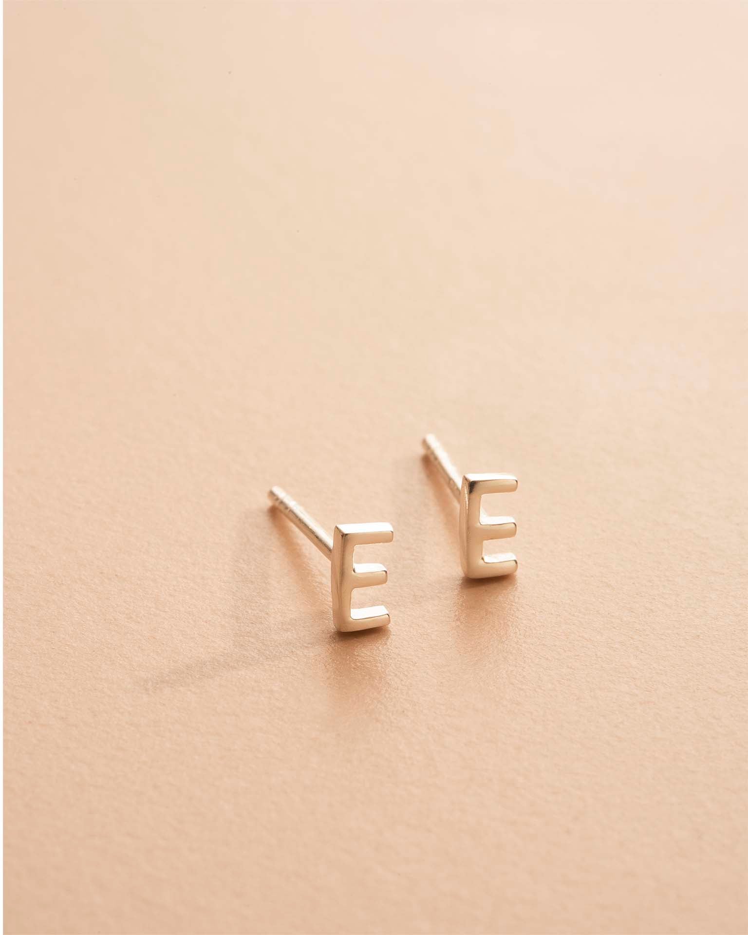 Silver Personalised Letter Earrings