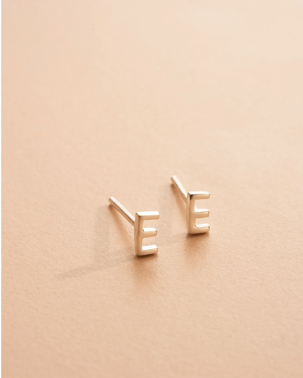 Silver Personalised Letter Earrings