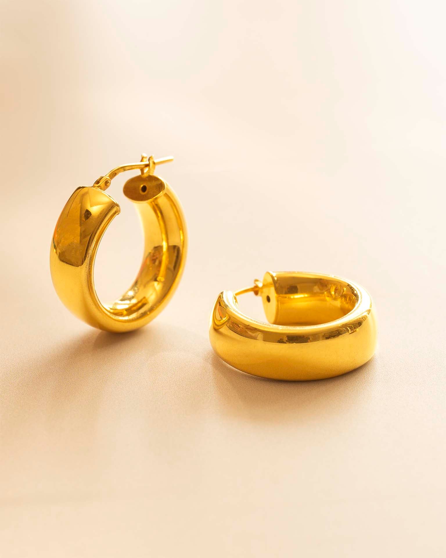 Gold Large Statement Hoop Earrings