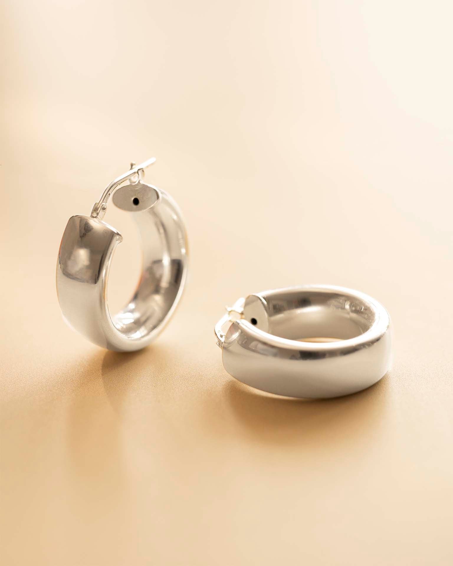 Silver Large Statement Hoop Earrings