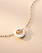 Gold Family Mini Eternal Rings Personalised Necklace