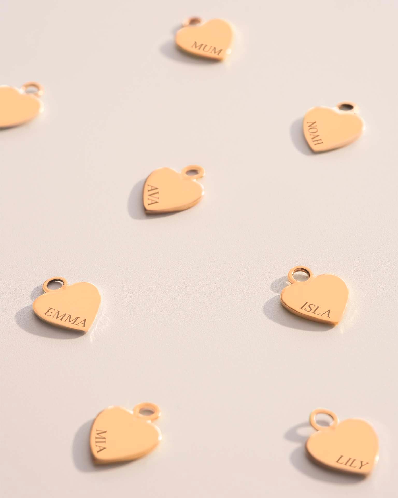 Add a Rose Gold 8mm Heart Charm