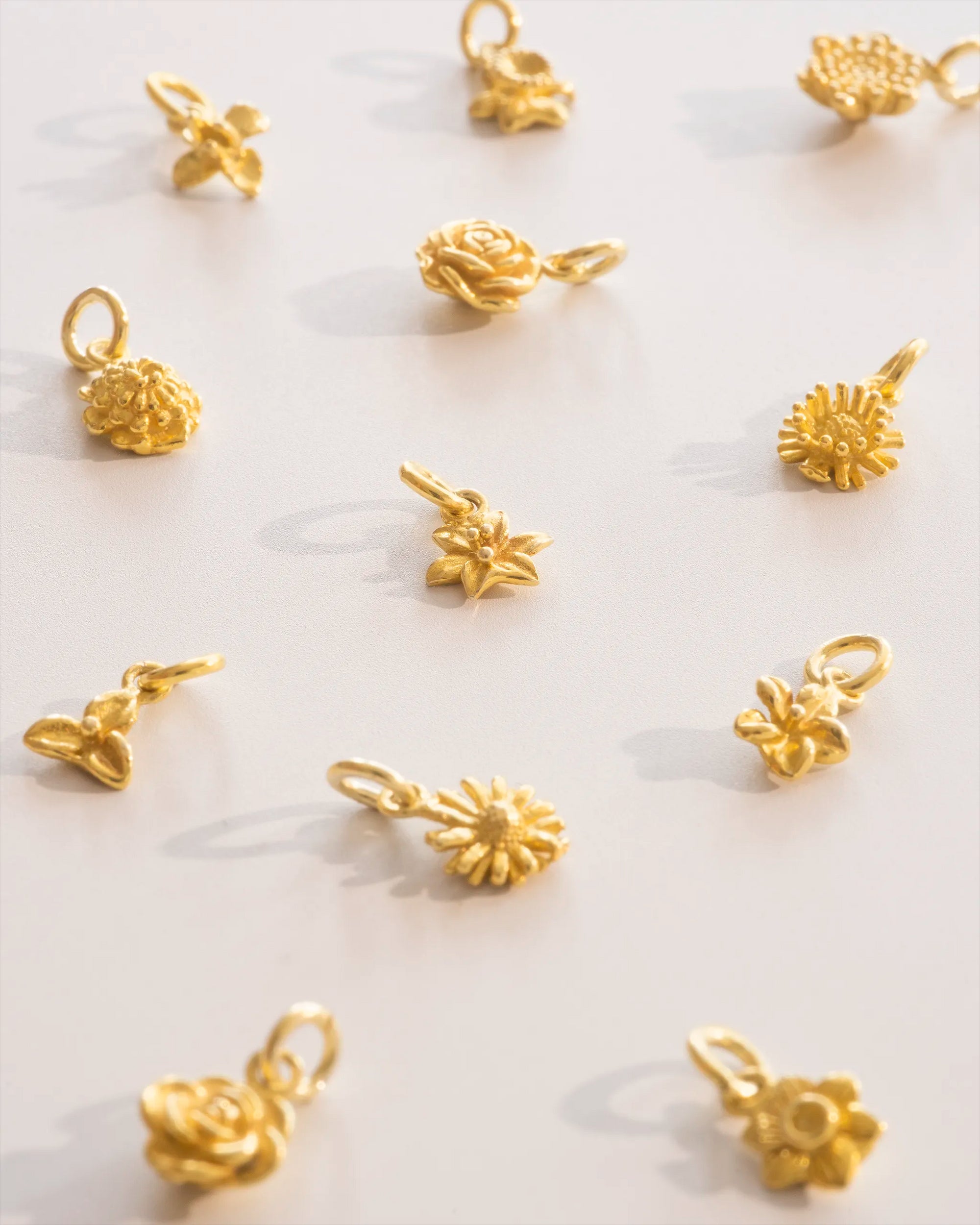 Add A Gold Birth Flower Pendant Charm