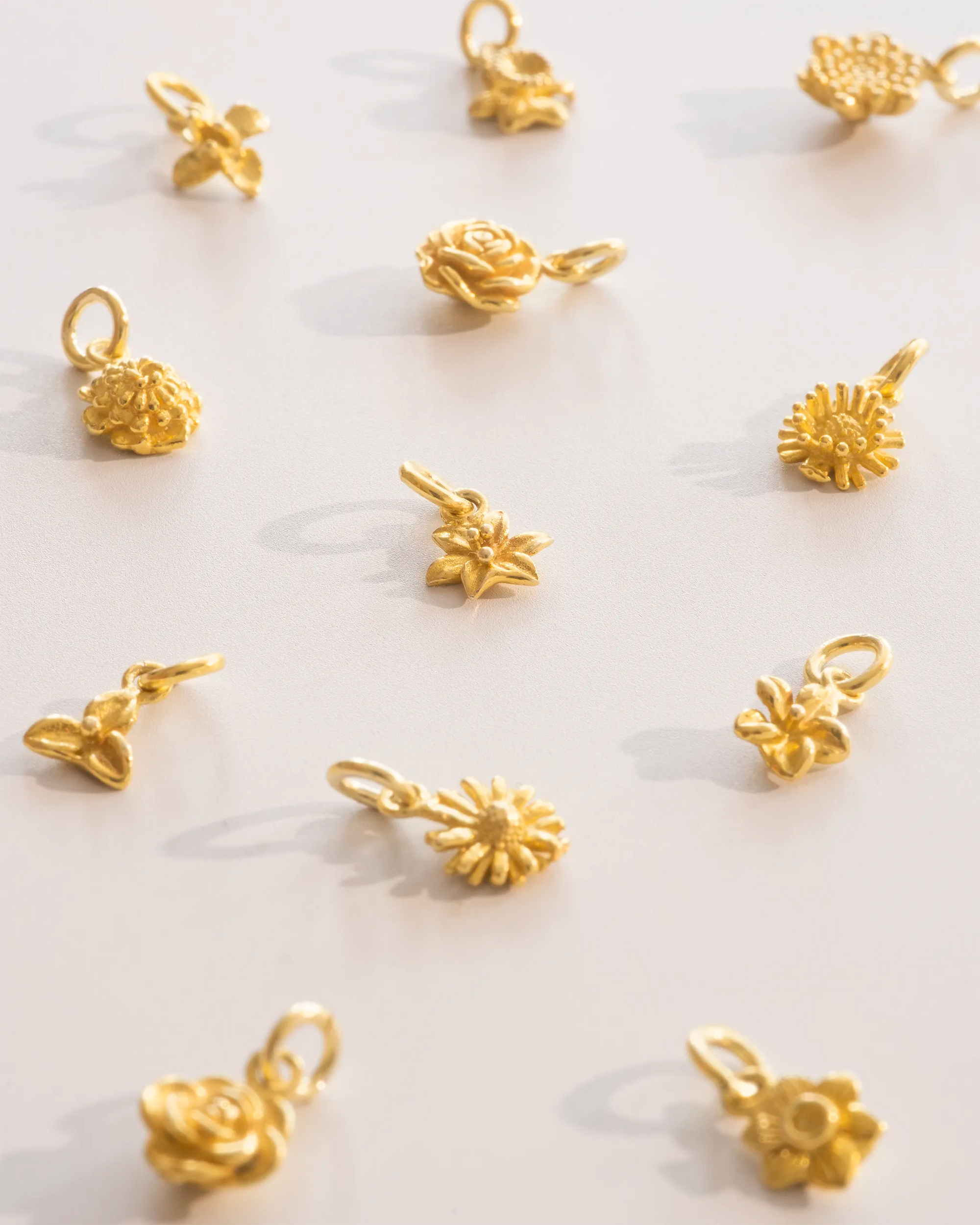 Add A Gold Birth Flower Pendant Charm