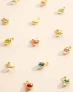 Add a Gold 4mm Heart Swarovski Crystal Birthstone Charm