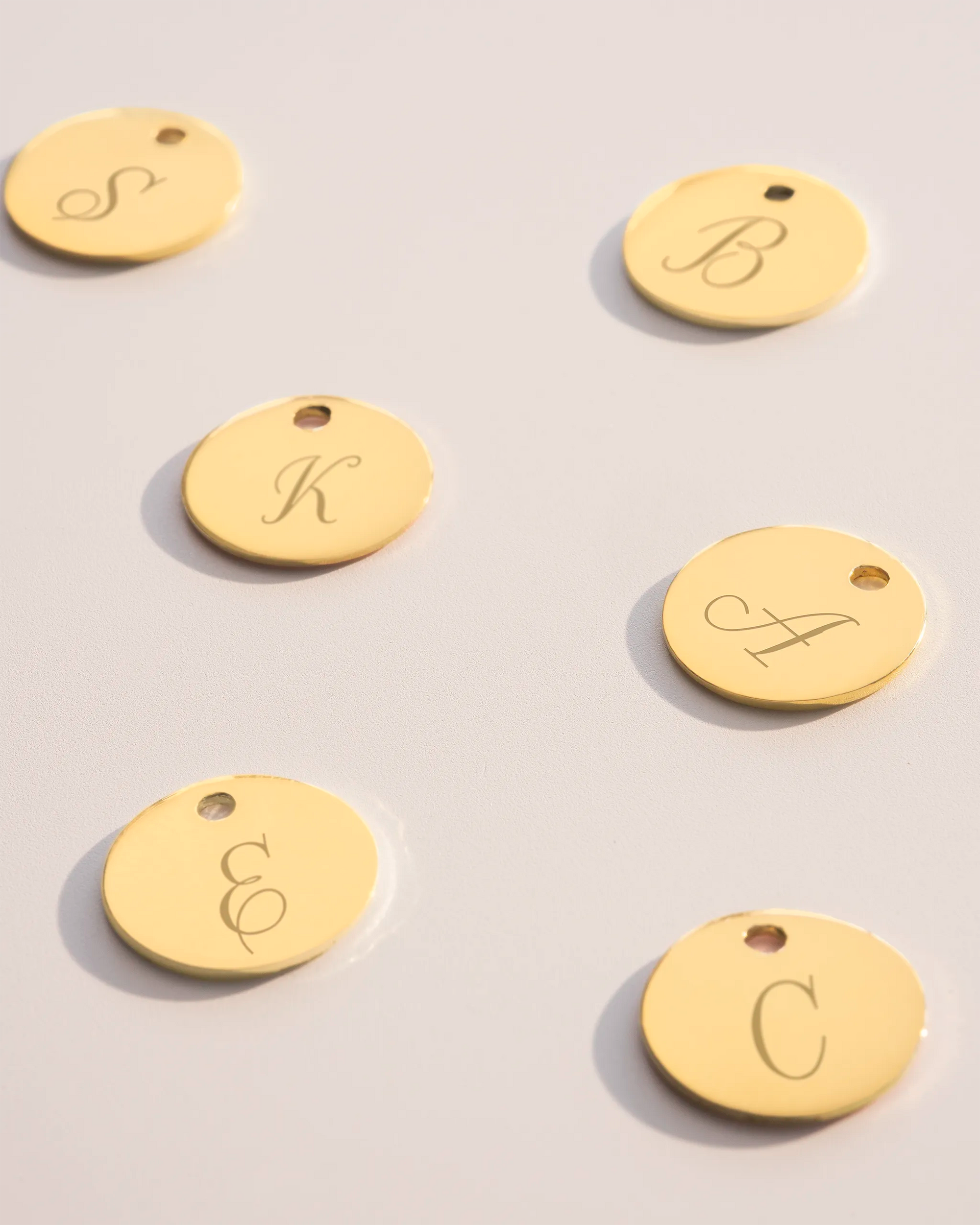 Add a Gold 12mm Disc Charm