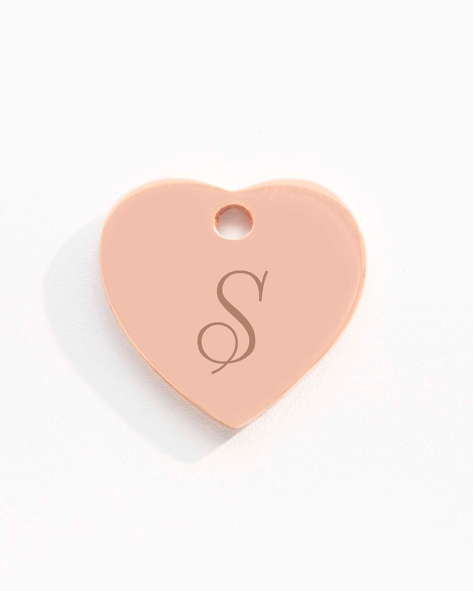 Add a Rose Gold 12mm Heart Charm