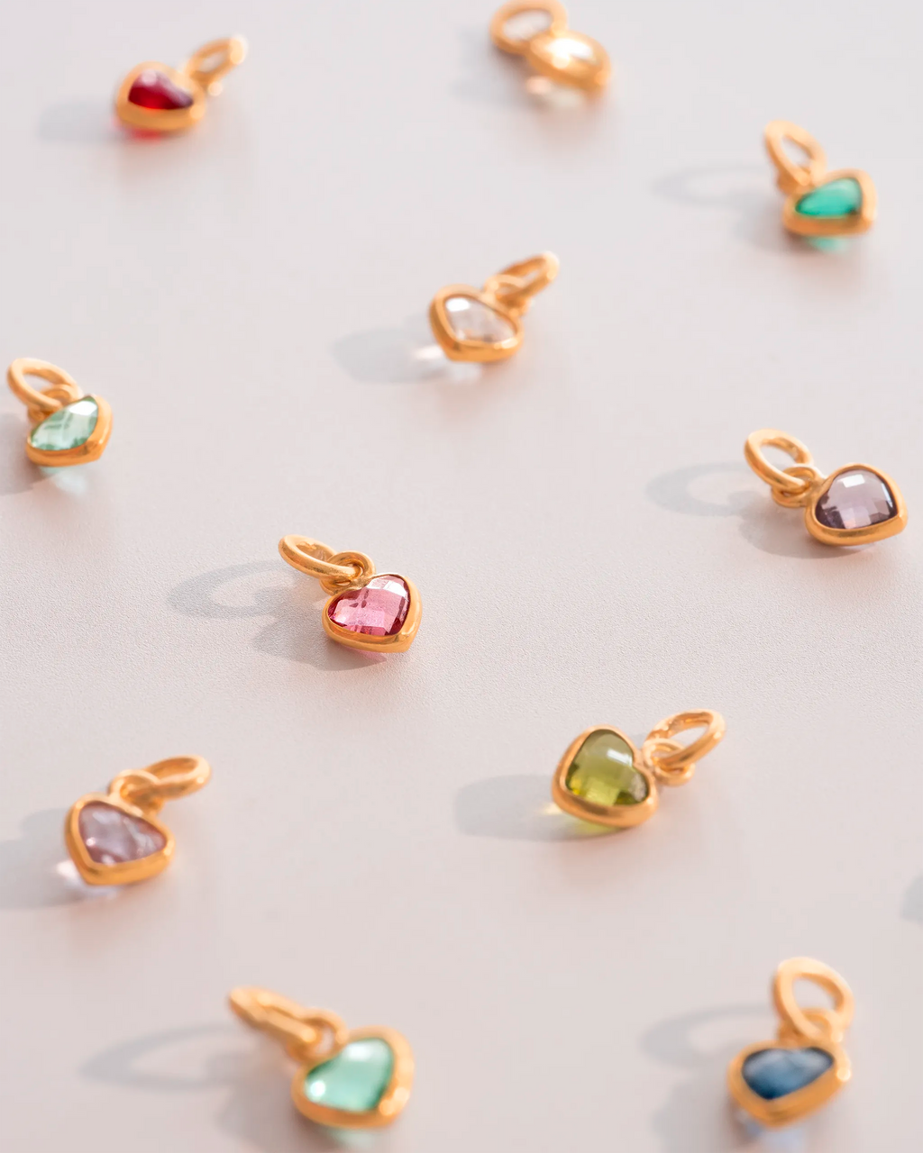 Add a Rose Gold 4mm Heart Swarovski Crystal Birthstone Charm