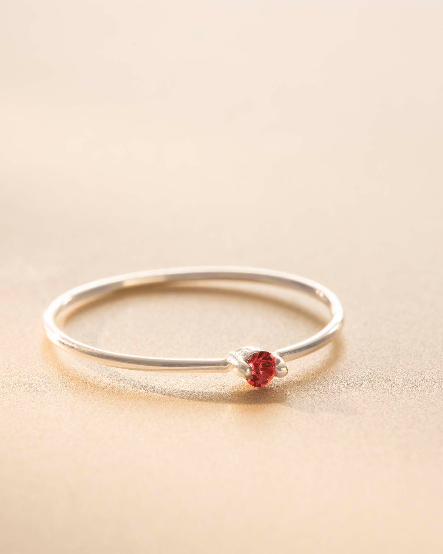 Silver Birthstone Stacking Ring