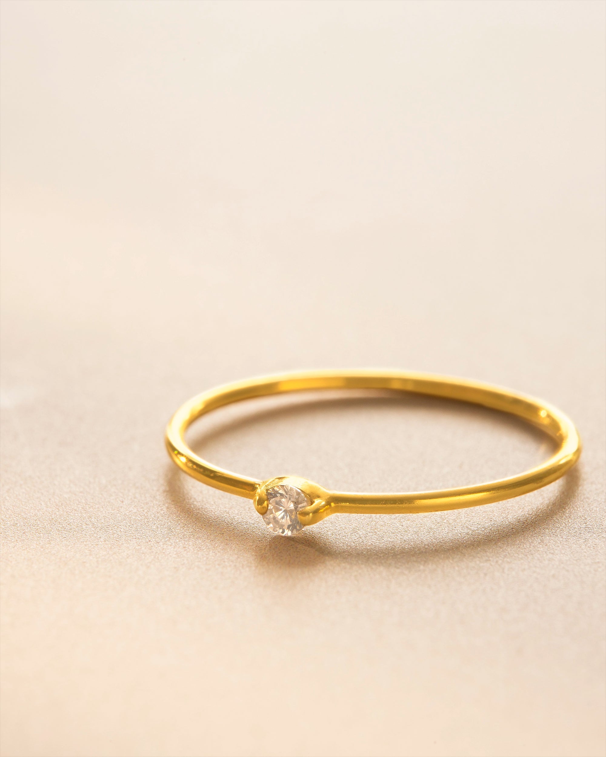 Gold birthstone ring