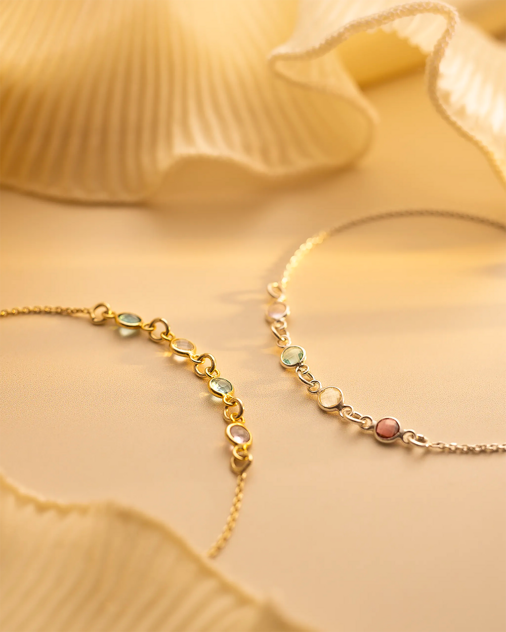 Silver Family Mini Birthstone Personalised Slider Bracelet