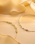 Silver Family Mini Birthstone Personalised Slider Bracelet