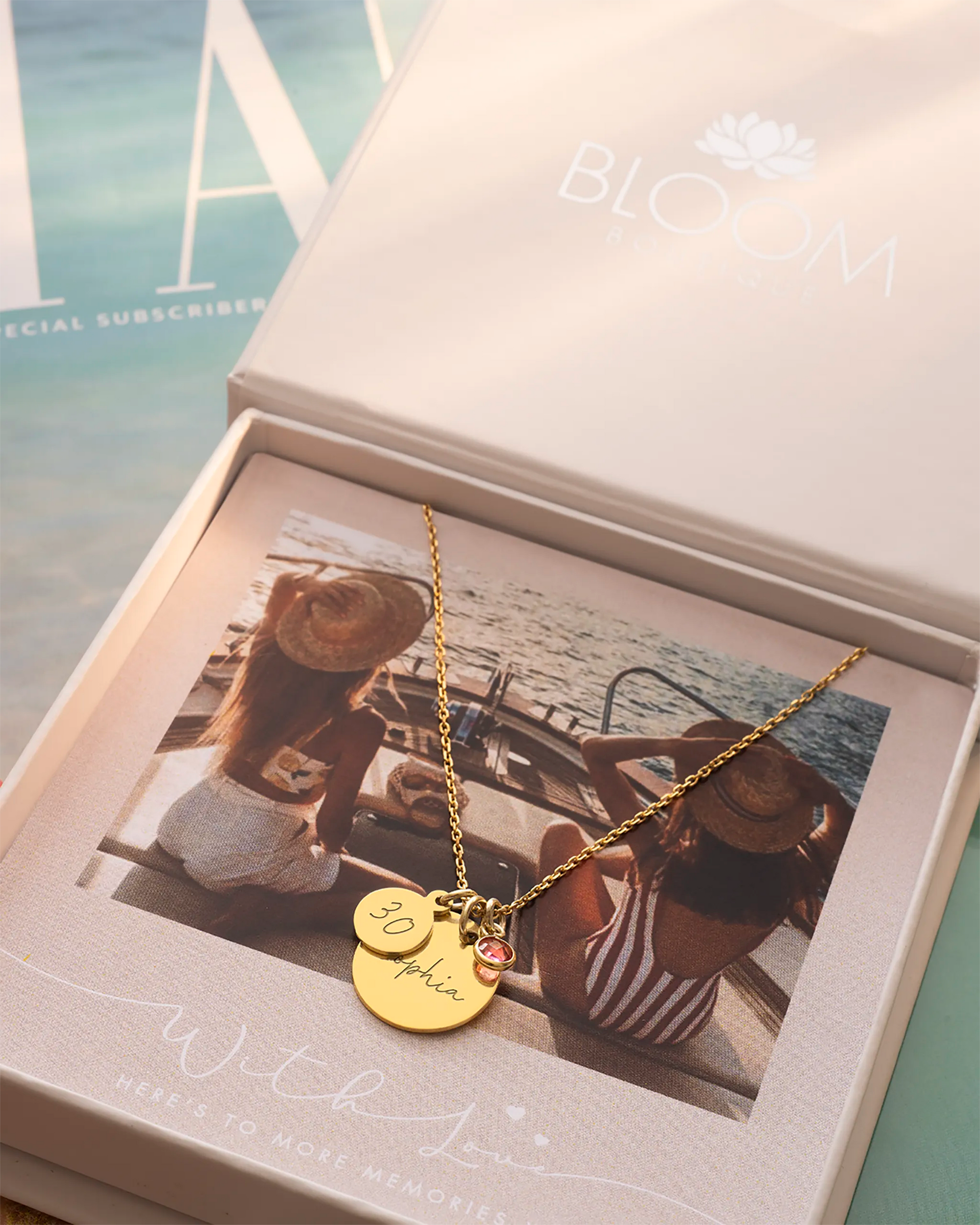 Silver Personalised Birthday Disc Name Necklace