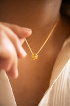 Gold Knot Pendant Necklace