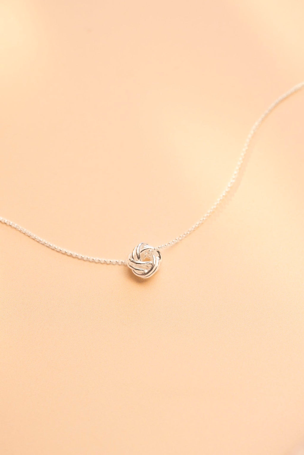 Silver Knot Pendant Necklace