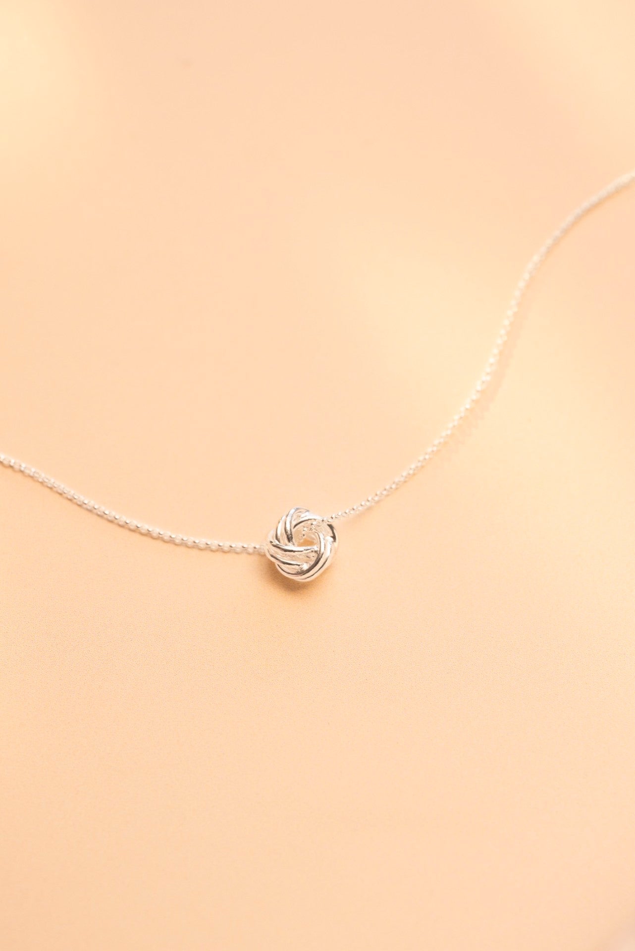 Silver Knot Pendant Necklace