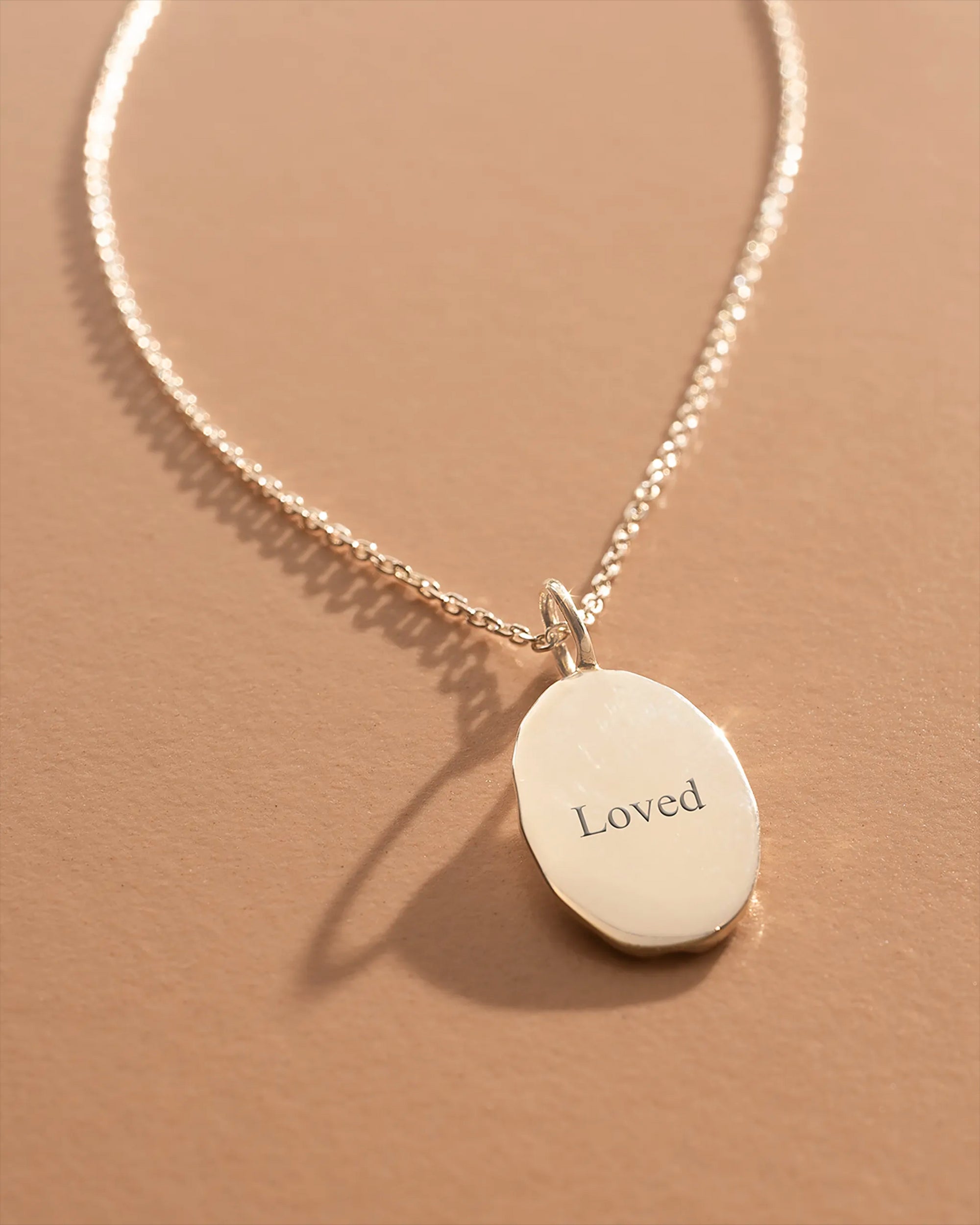 Gold Oval Birth Flower Personalised Necklace