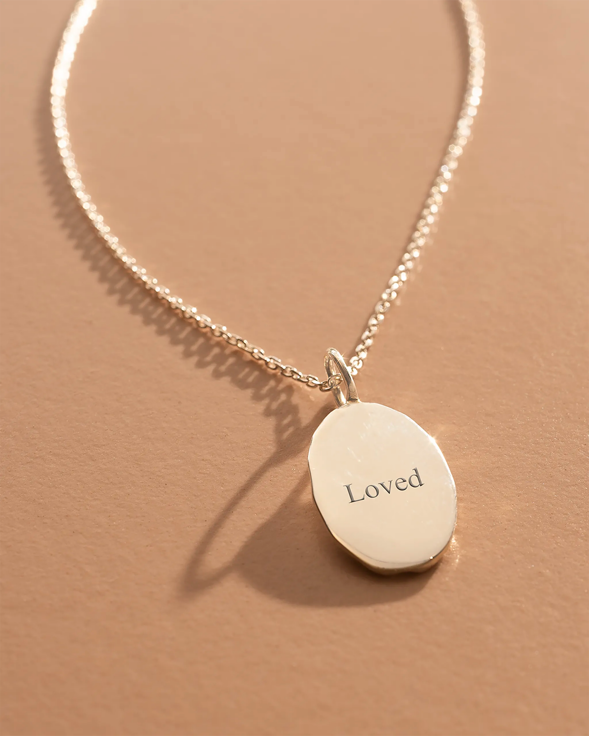 Gold Oval Birth Flower Personalised Necklace