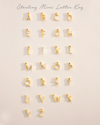 Gold Mini Letter and Birthstone Pendant Personalised Necklace
