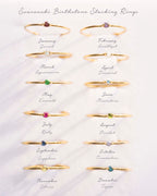 Gold Birthstone Stacking Ring