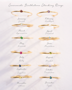 Gold Birthstone Stacking Ring