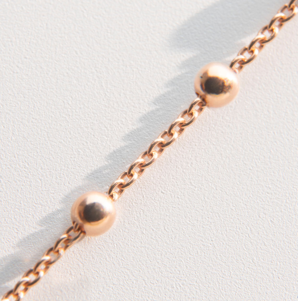 Sterling Bead and Trace Chain 45cm (Satellite)