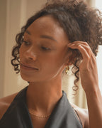 Gold Curved Statement Hoop Earrings