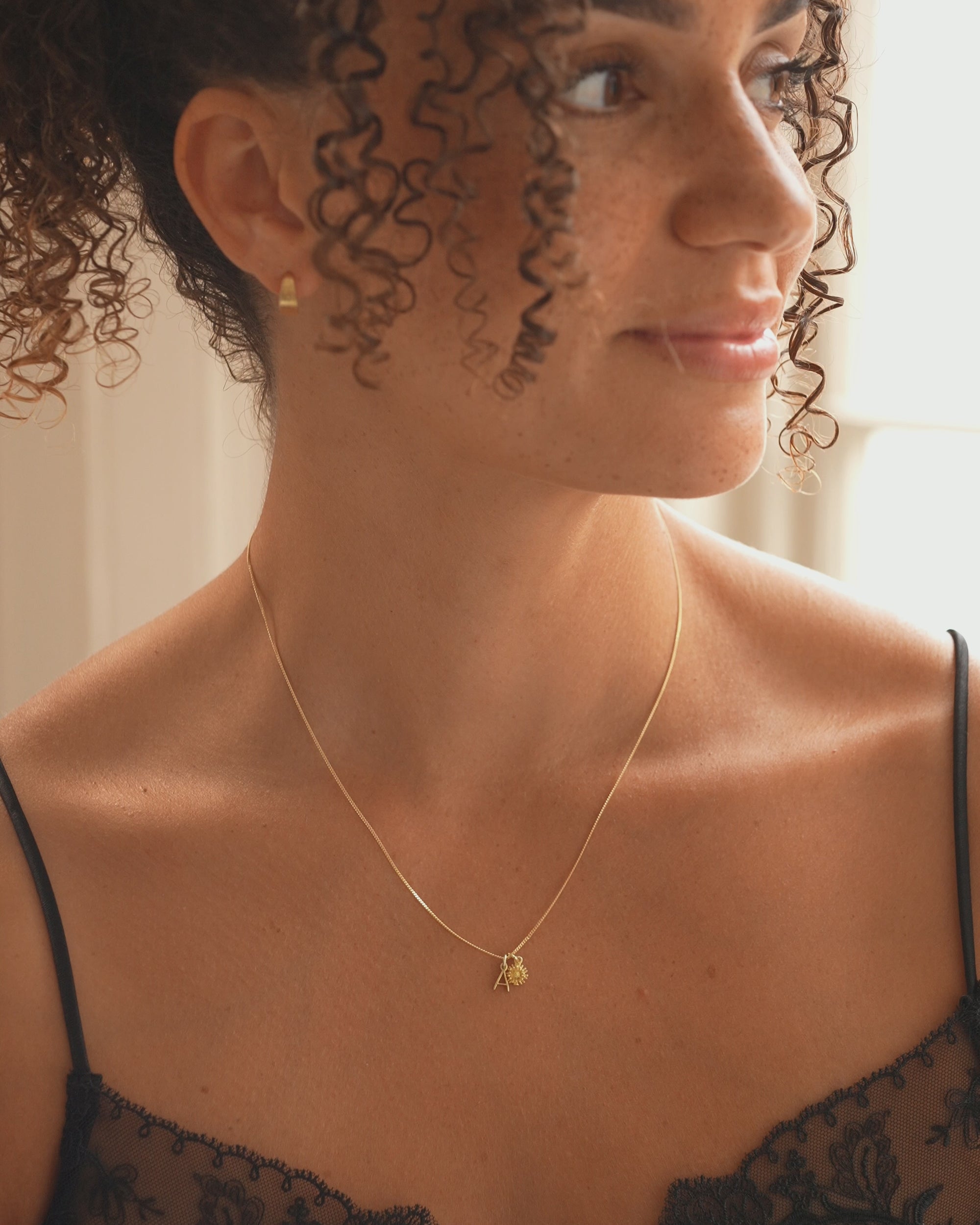 Silver Letter Birth Flower Personalised Necklace