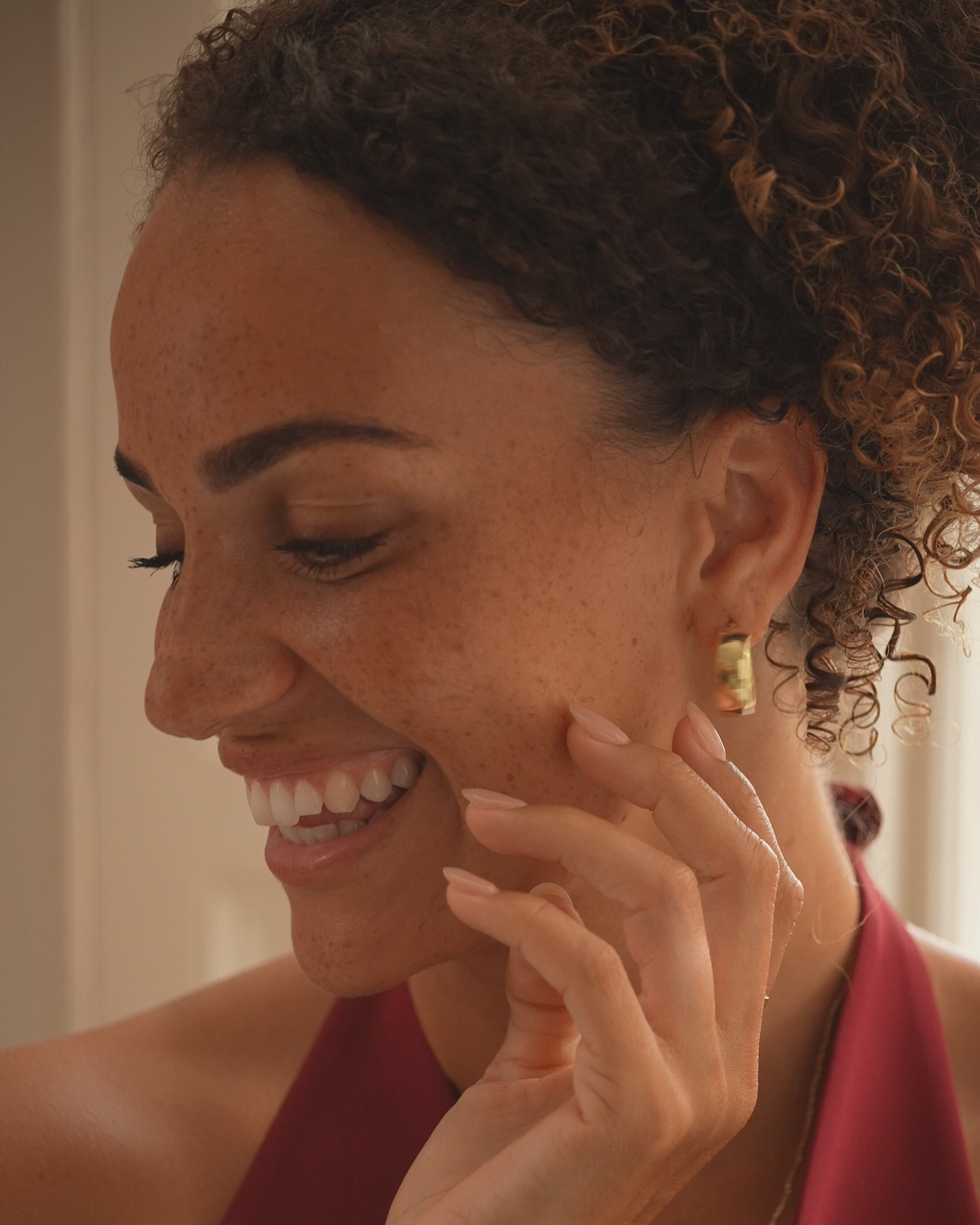 Silver Large Statement Hoop Earrings