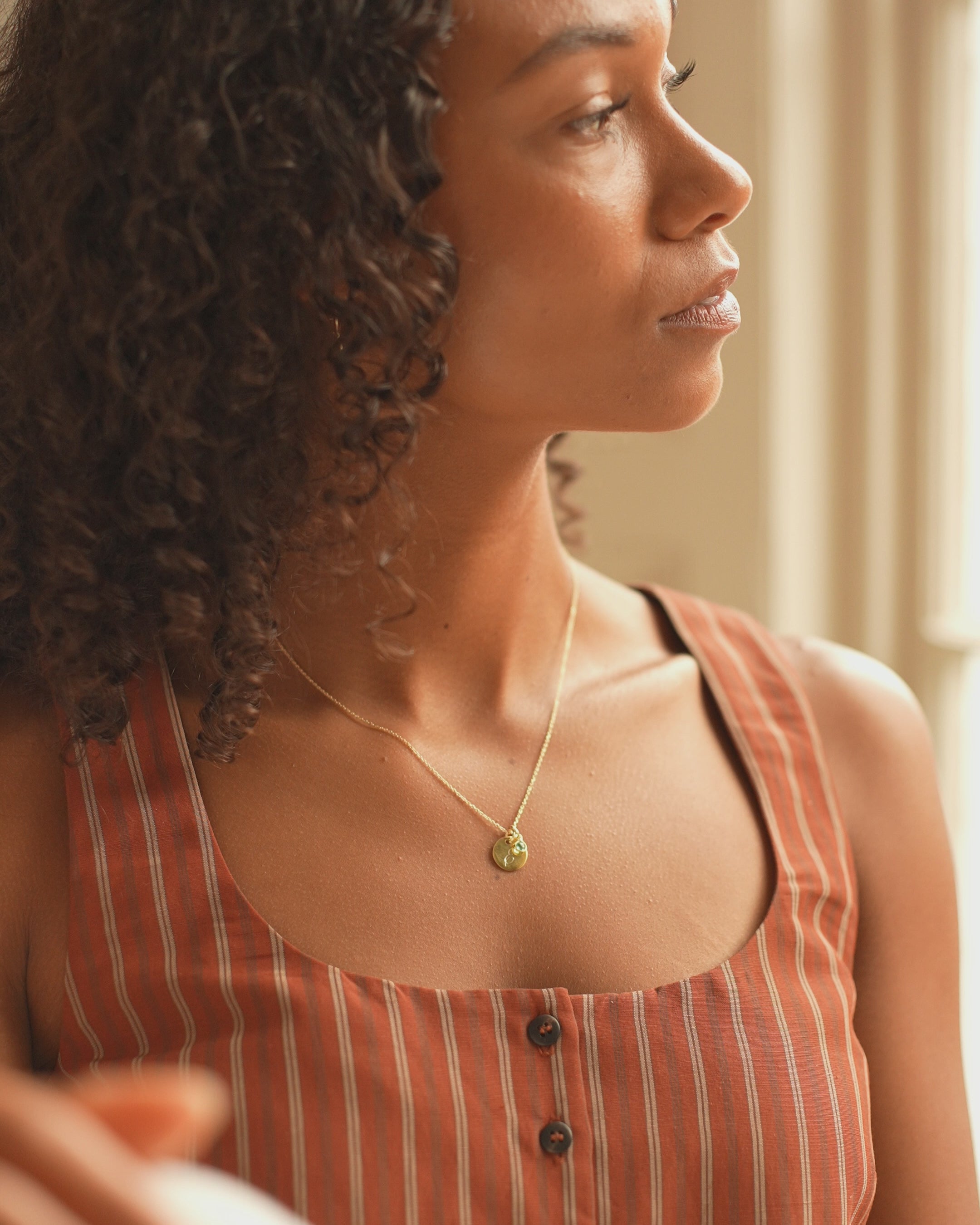 Silver Initial and Birthstone Personalised Necklace
