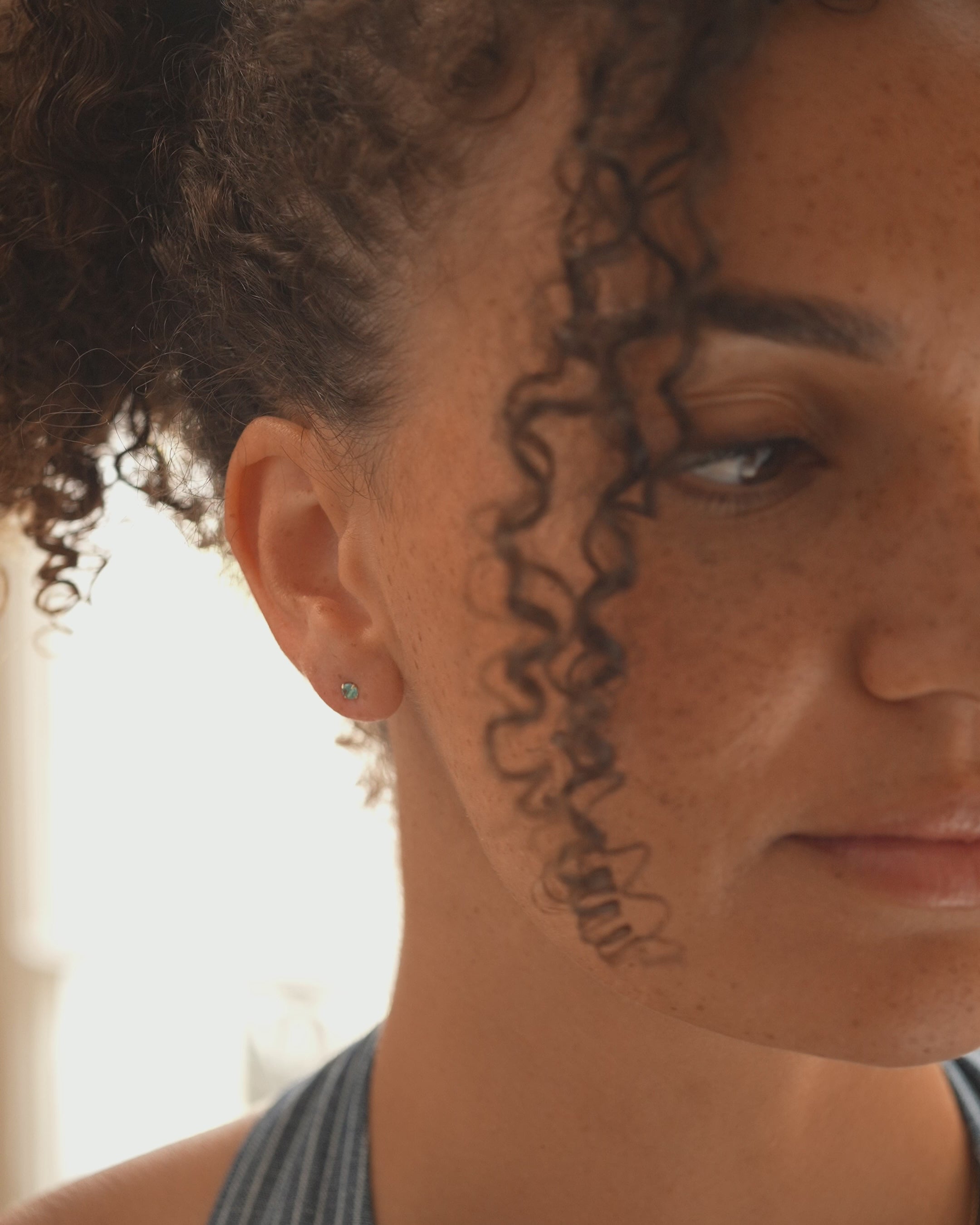 Gold Personalised Birthstone Earrings