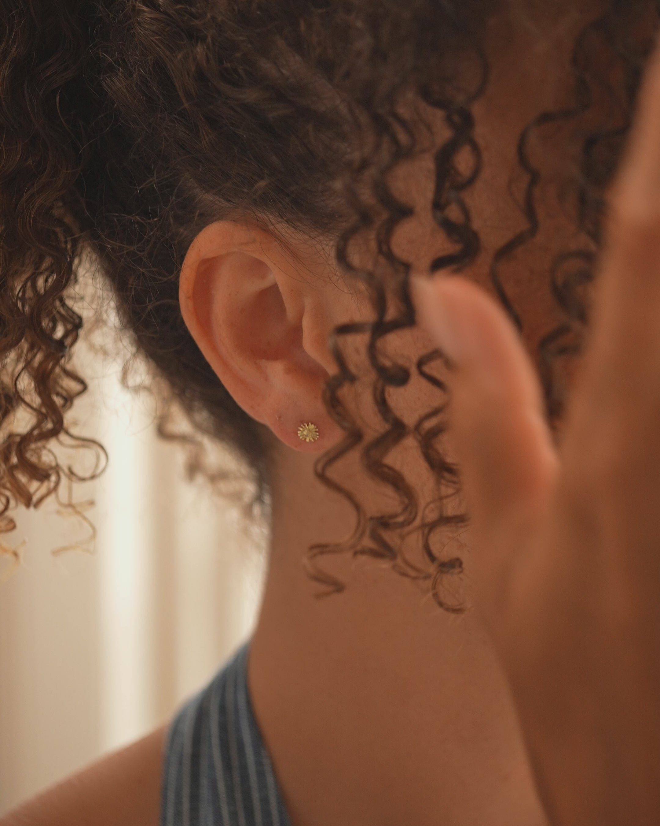 Silver Birth Flower Stud Personalised Earrings
