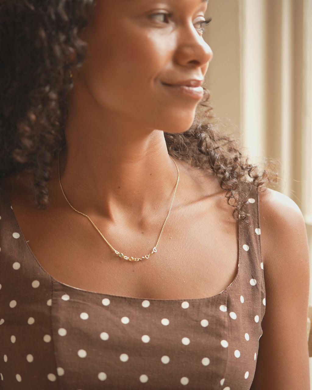 Gold Family Mini Birthstone Necklace